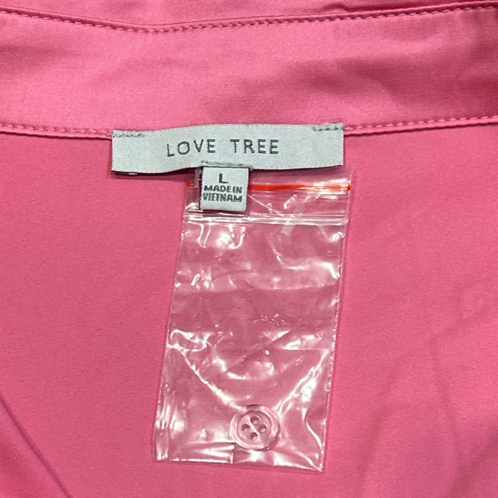 NWOT-Love Tree Vibrant Pink Shirt - Picture 2 of 9
